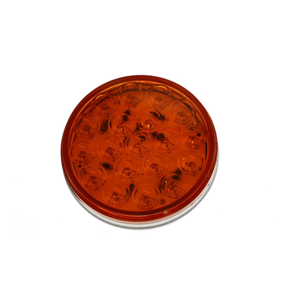 4" AMBER TURN & MARKER ROUND L