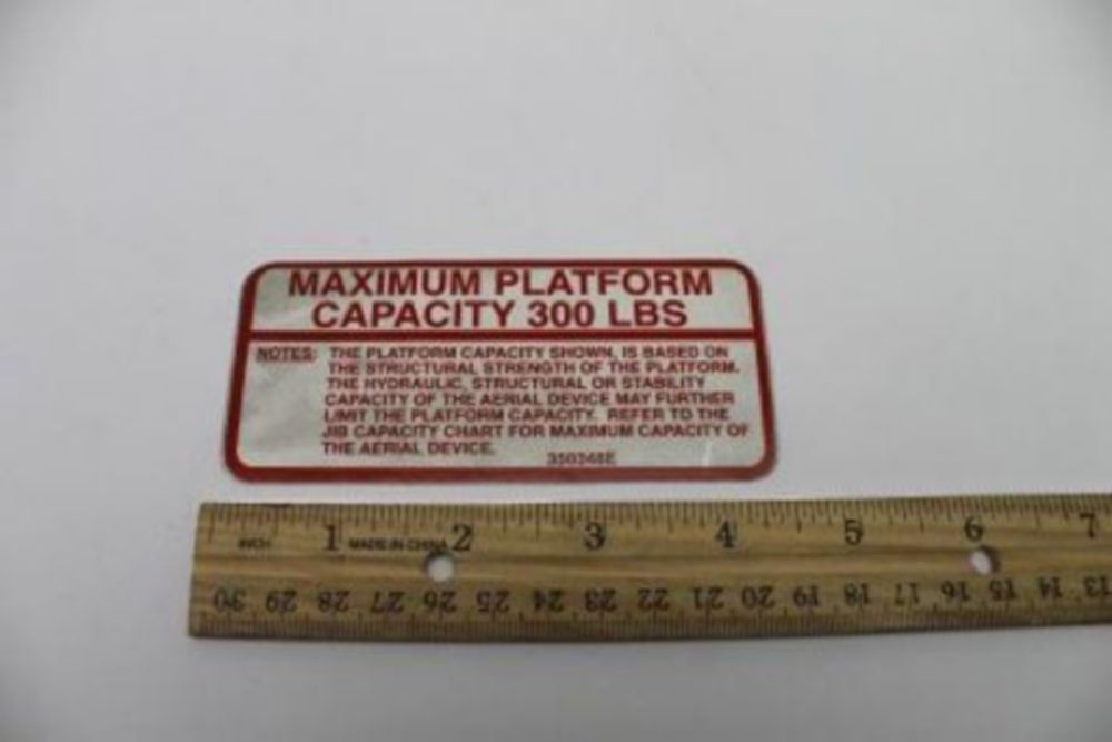 DECAL MAXIMUM PLATFORM CAPACIT