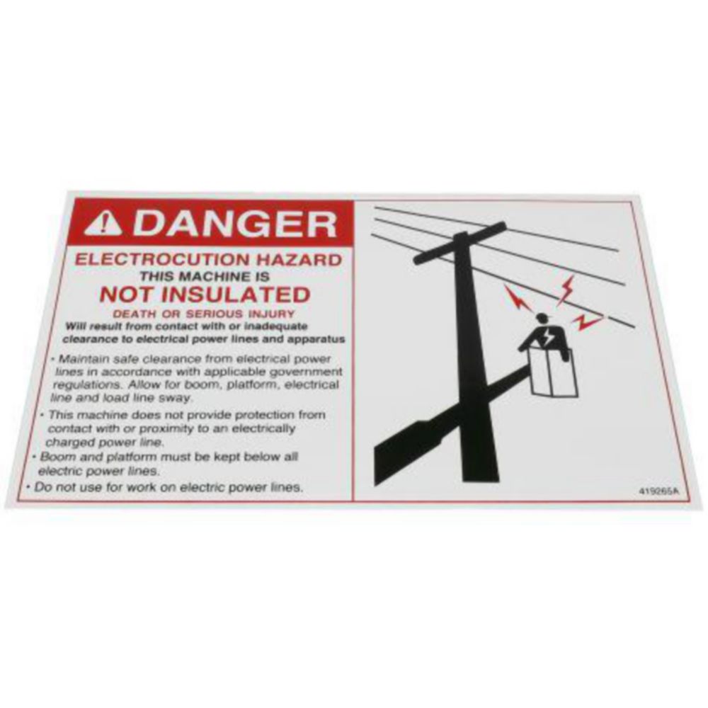 DECAL DANGER NOT INSULATED