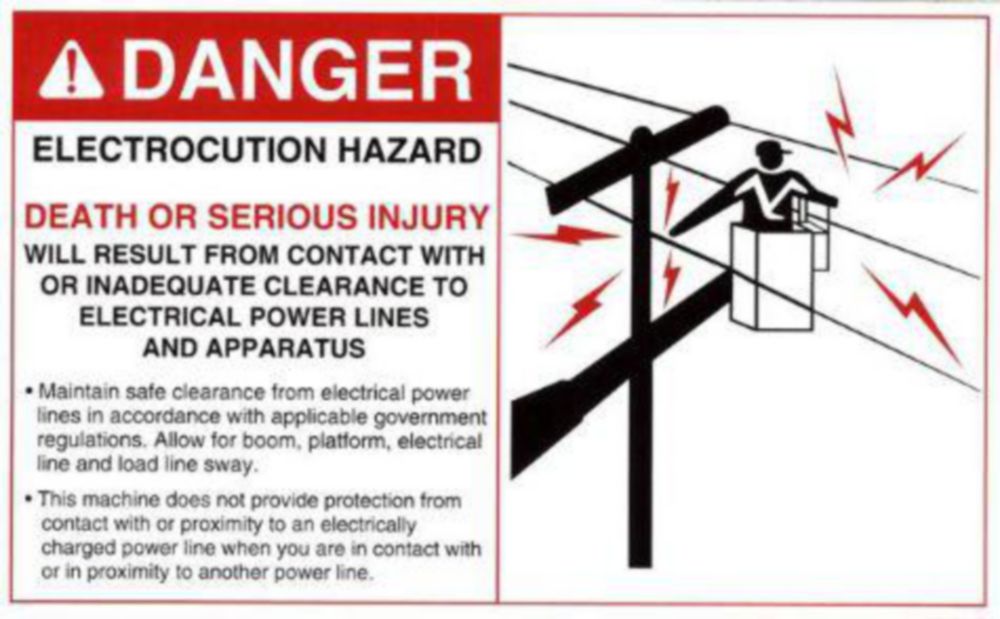 DECAL DANGER ELECTROCUTION HAZ