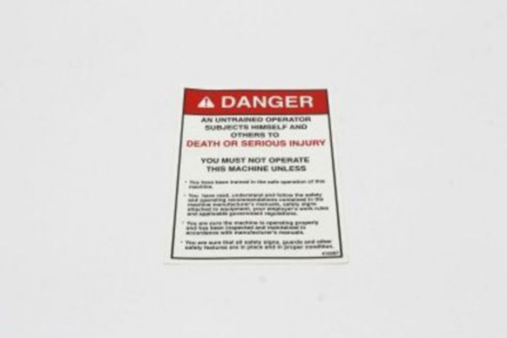 DECAL UNTRAINED OPERATOR