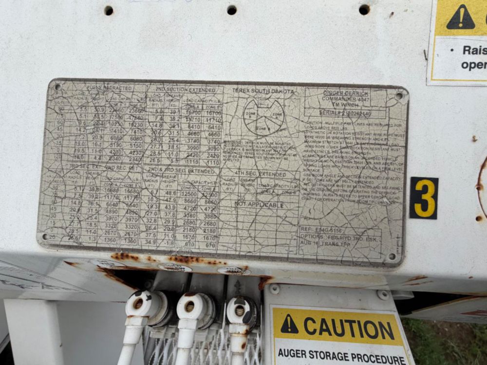 2018 Freightliner M2 4x2 Terex Commander 4047 Digger Derrick Truck