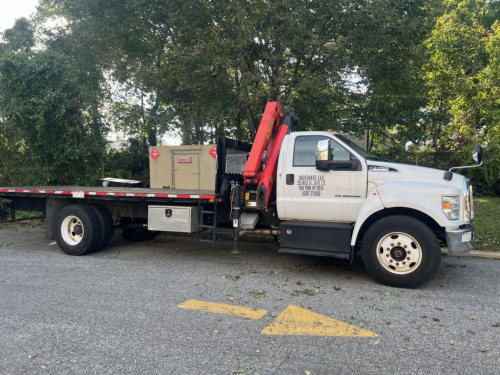2019 Ford F-750 4x2 Flat Bed Knuckleboom Truck 