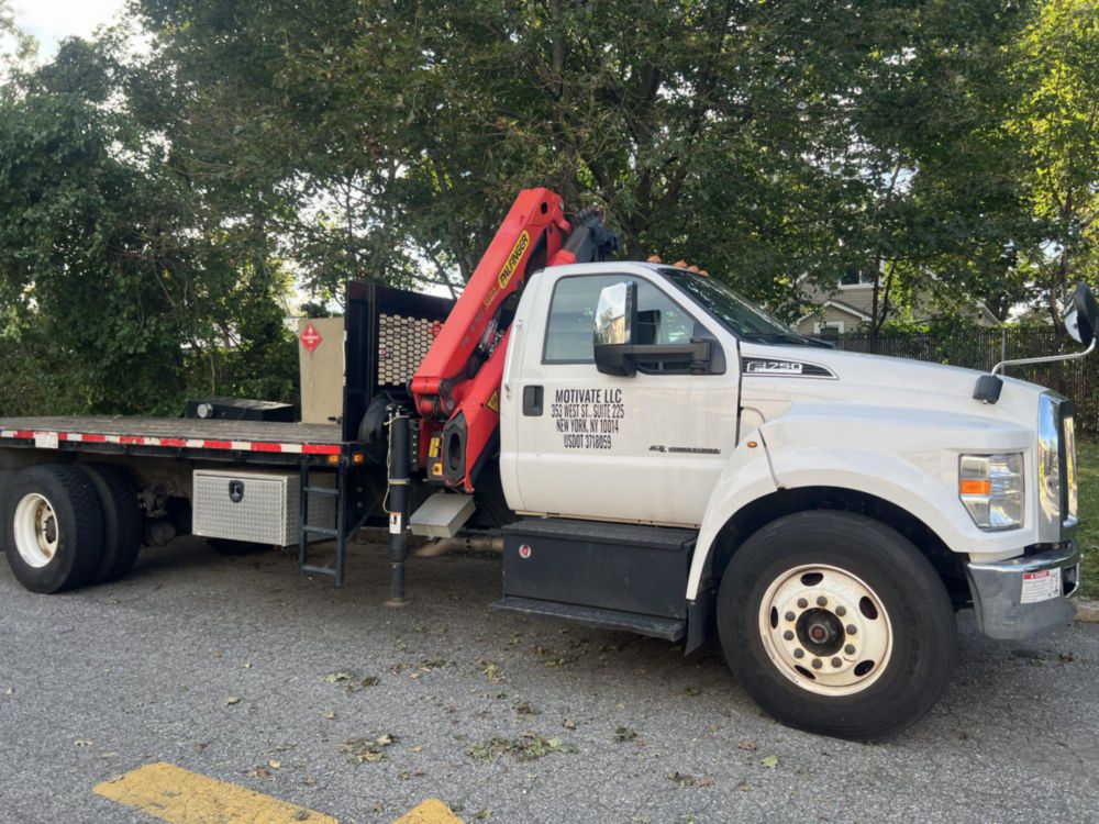 2019 Ford F-750 4x2 Flat Bed Knuckleboom Truck 