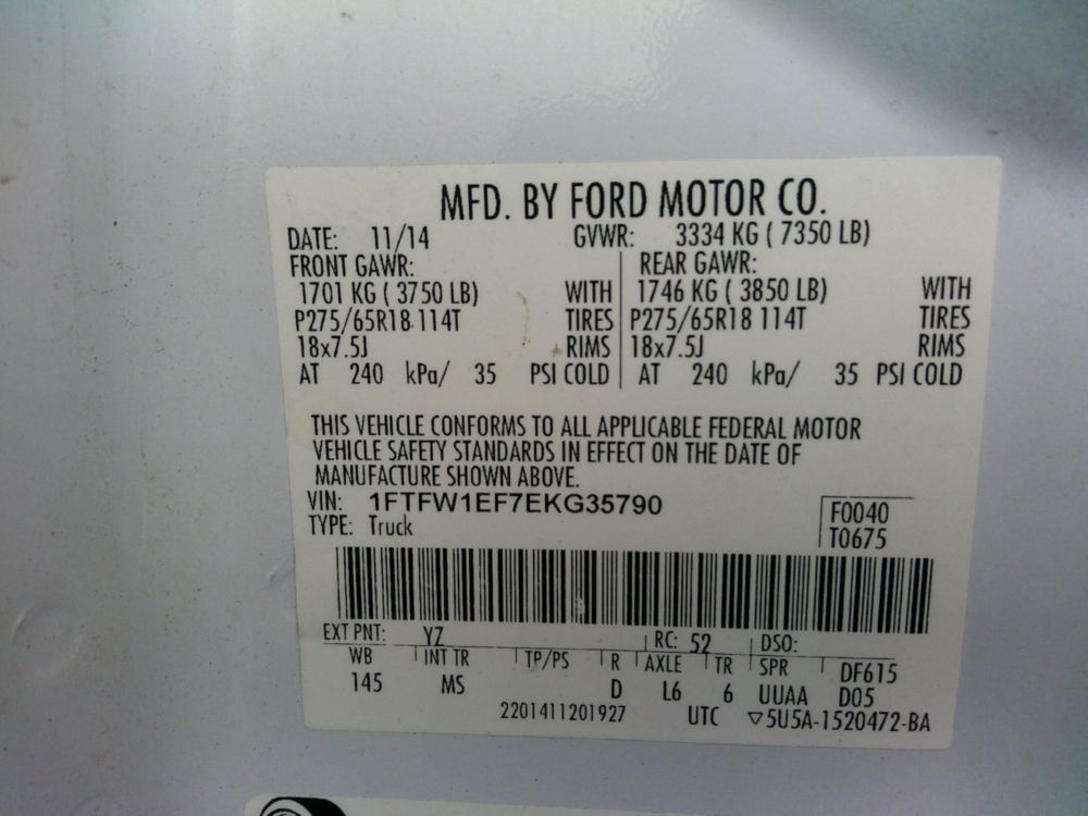 2014 Ford F-150 Crew Cab 4x4 Pickup Truck