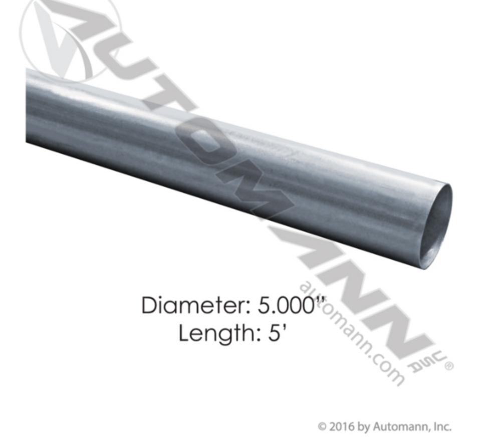 Automann Straight Tubing 5in X 5ft Aluminized