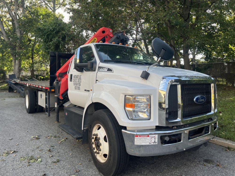 2019 Ford F-750 4x2 Flat Bed Knuckleboom Truck 