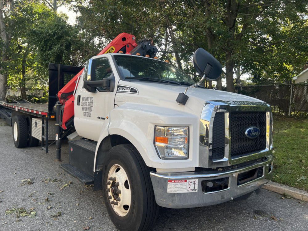 2019 Ford F-750 4x2 Flat Bed Knuckleboom Truck 