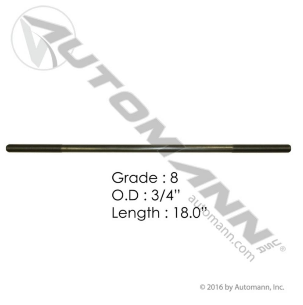 Automann 3/4in X 18in GR8 Threaded Rod