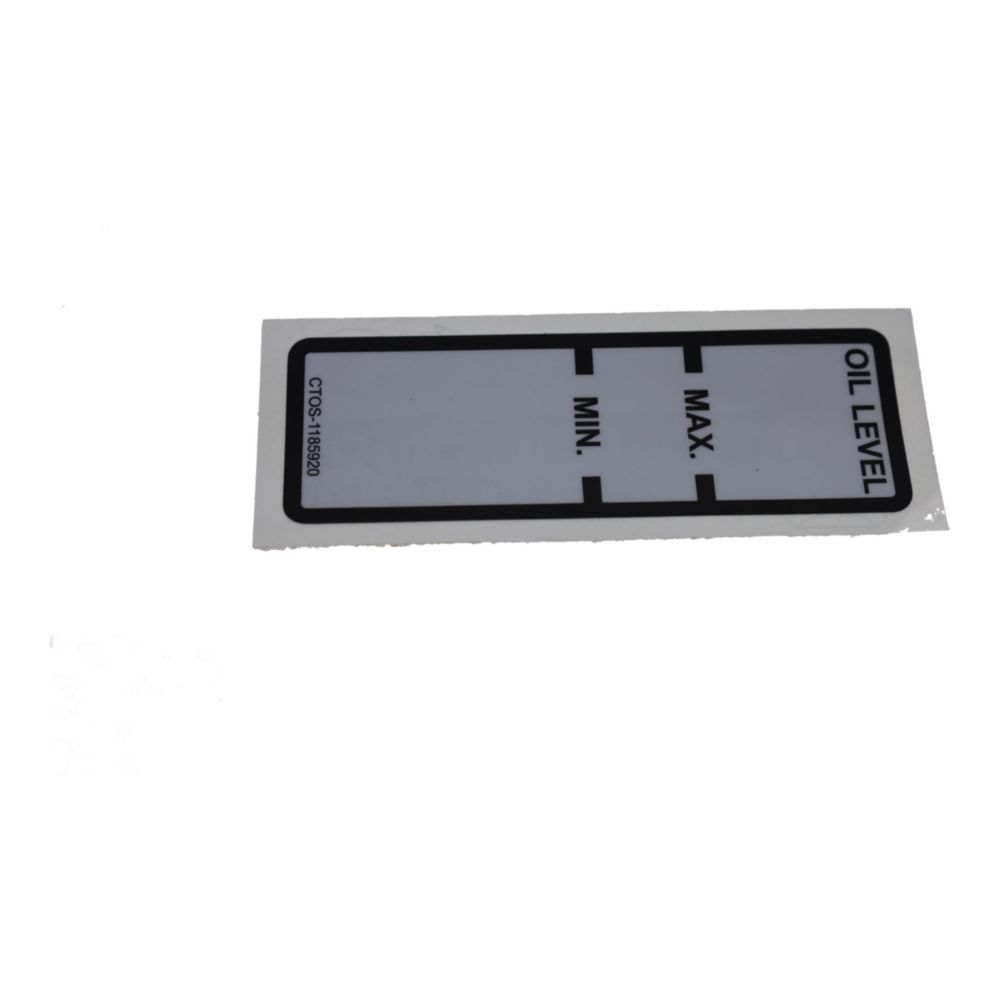 DECAL-OIL LEVEL PLATFORM