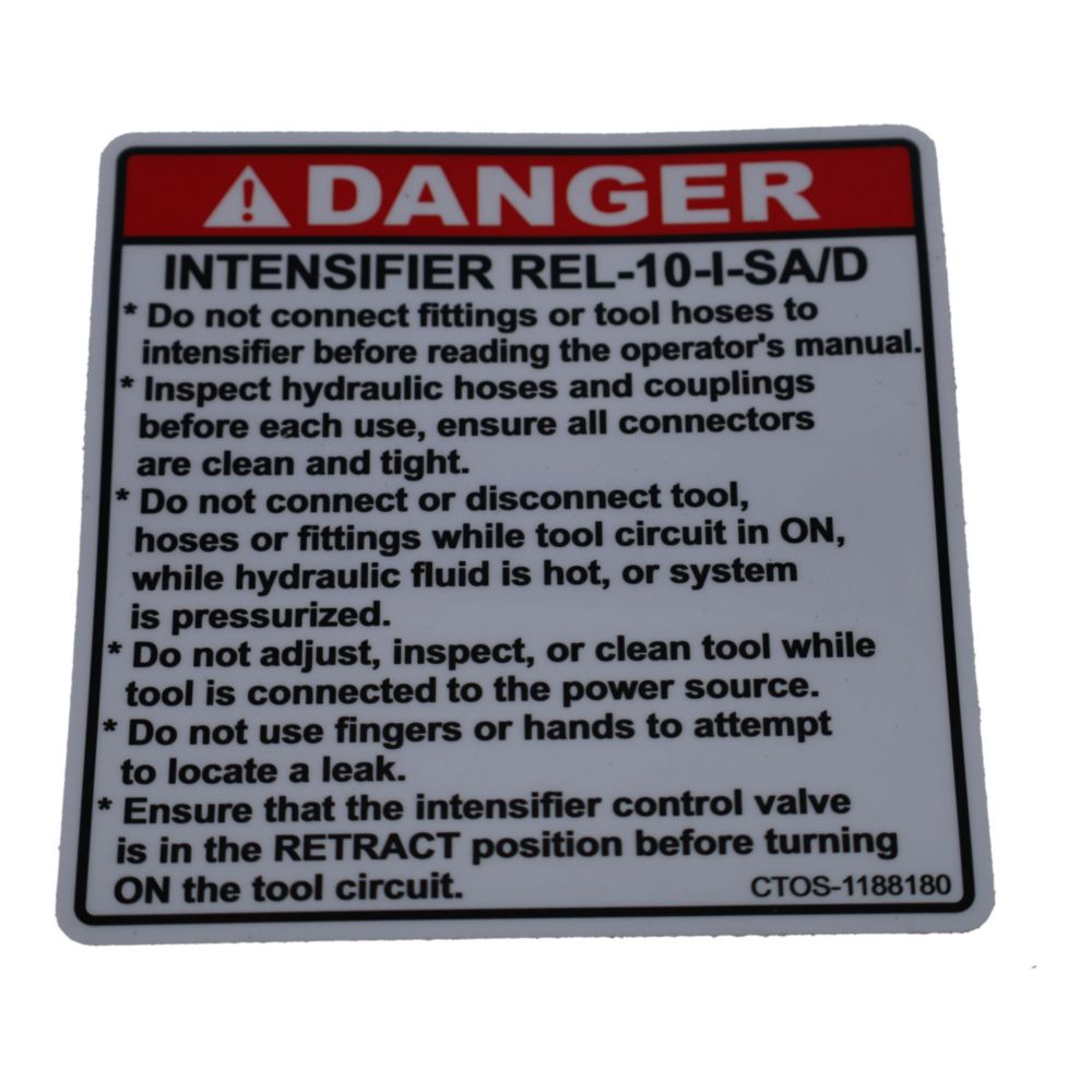 DECAL, DNGR INTENSIFIER OPRTN