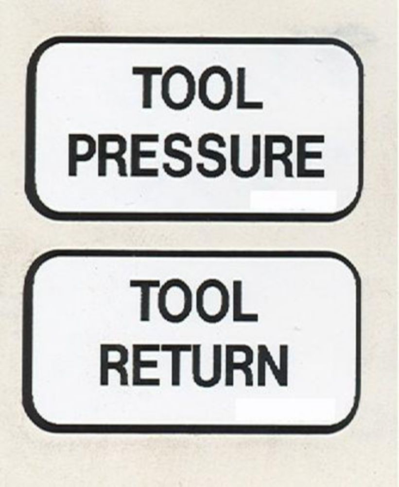 DECAL(2PC)TOOL PRESS./TOOL RET