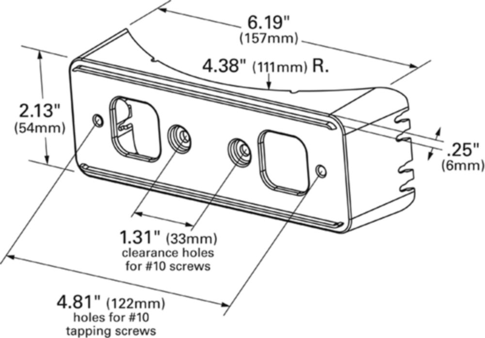 4 3/4" Corner Radius Brackets