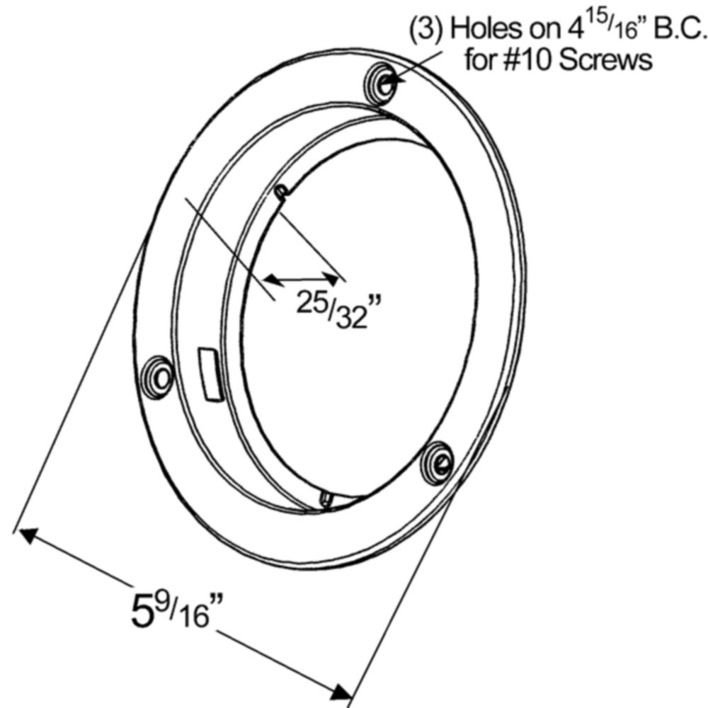 Theft-Resistant Flanges For 4" Round Lights