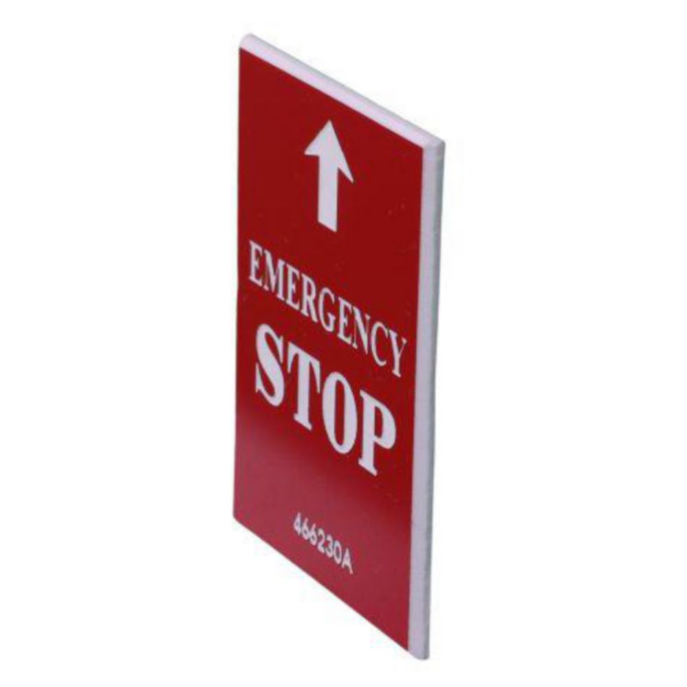 DECAL UCV EMG STOP ENGRAVED