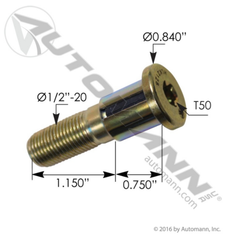 Automann Door Striker Pin Peterbilt
