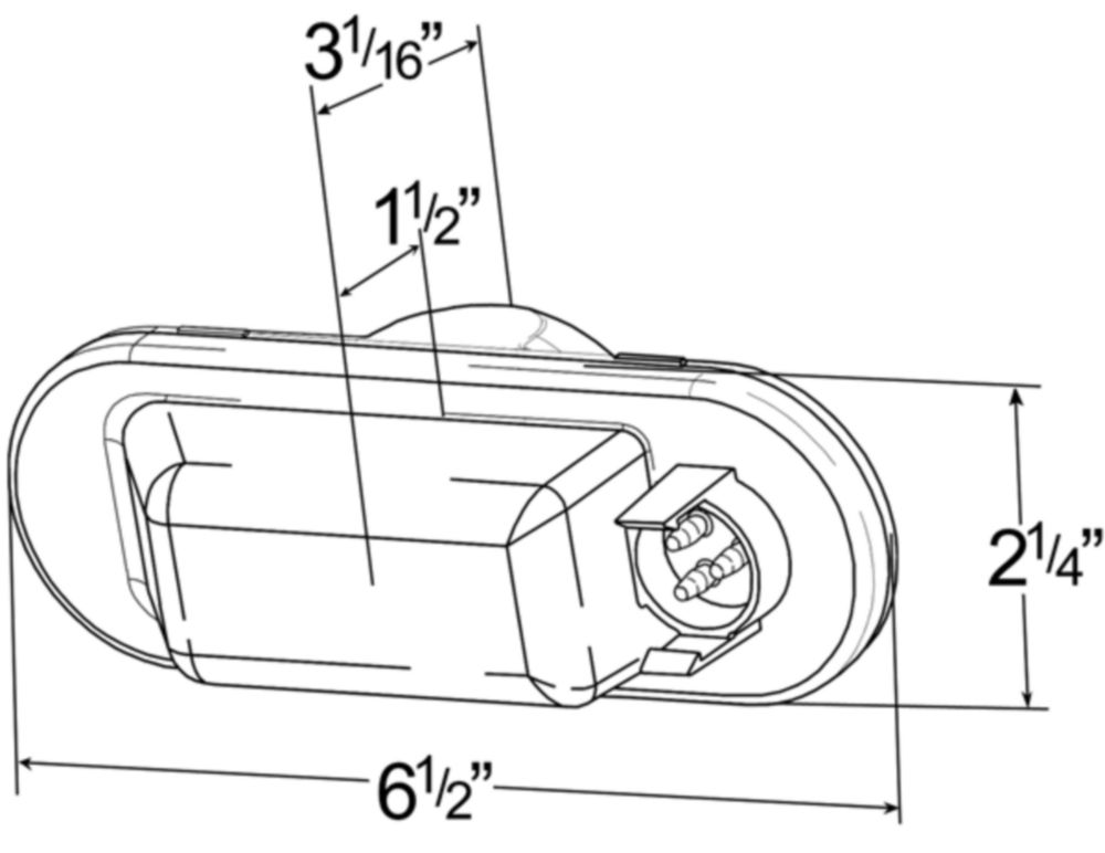 Torsion Mount® III Oval Side Turn Marker Lights