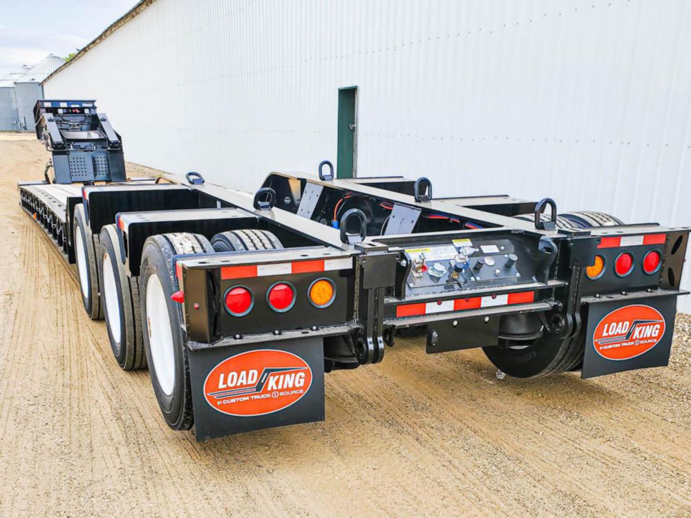 65 tons 57'2" x 9' 28,900 lbs Triple Axle Lowboy Trailer