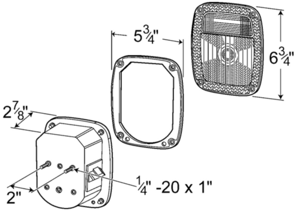 Two-Stud Metri-Pack® Stop Tail Turn Light with Single Connector
