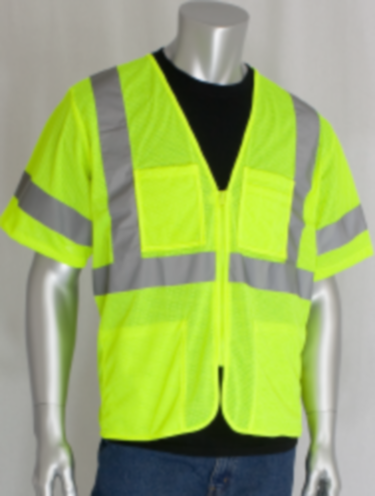 PIP ANSI Type R Four Pocket Zipper Mesh Vest