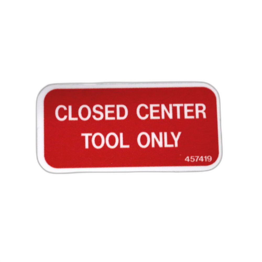DECAL CLOSED CENT TOOL