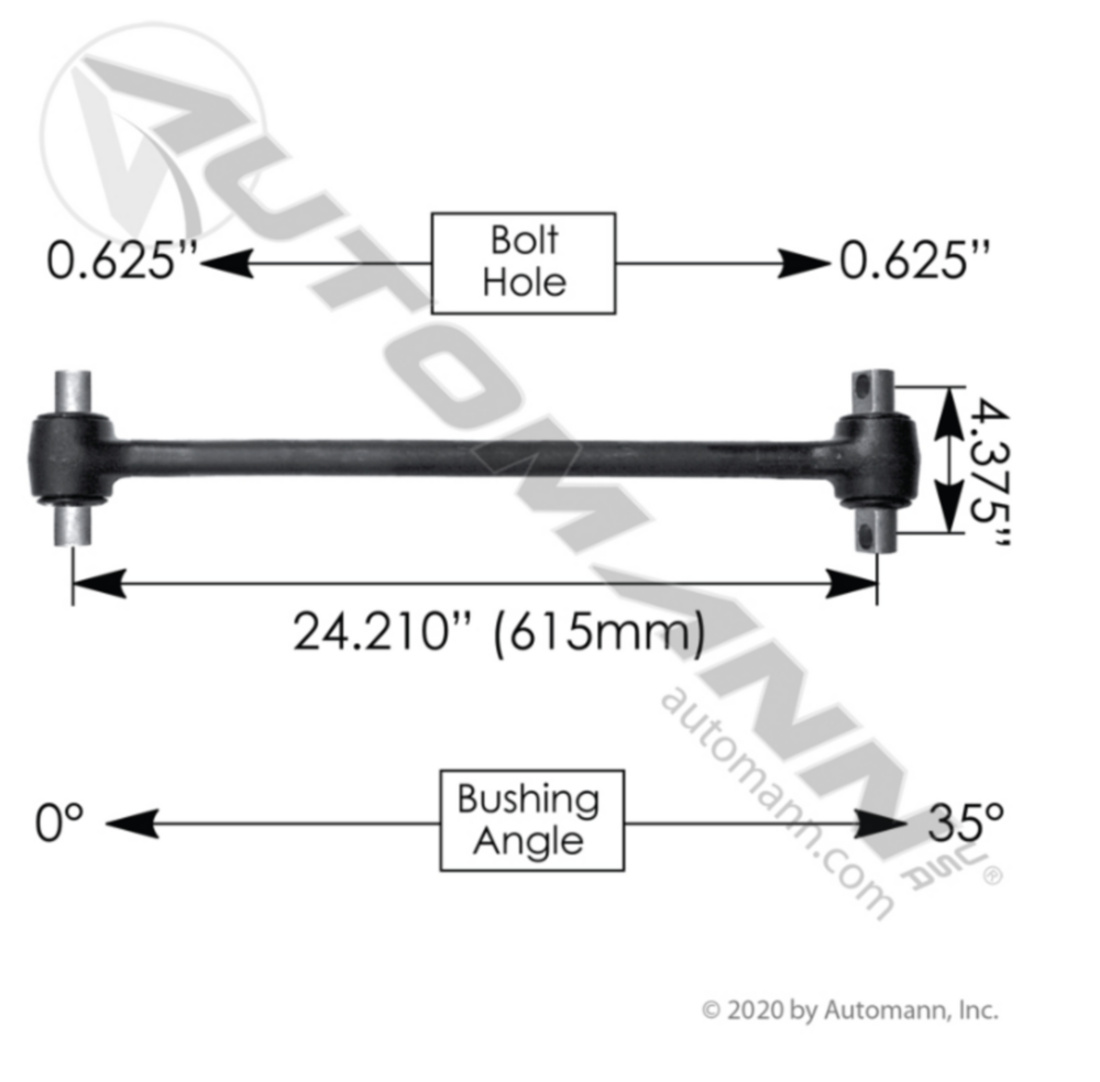 Automann Torque Rod 24.210in Freightliner