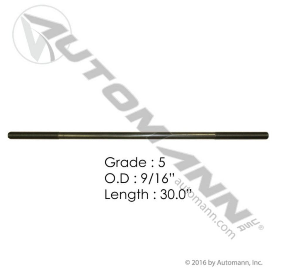 Automann 9/16in X 30in GR5 Threaded Rod