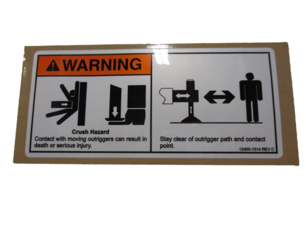 DECAL, O/R CRUSH HAZARD