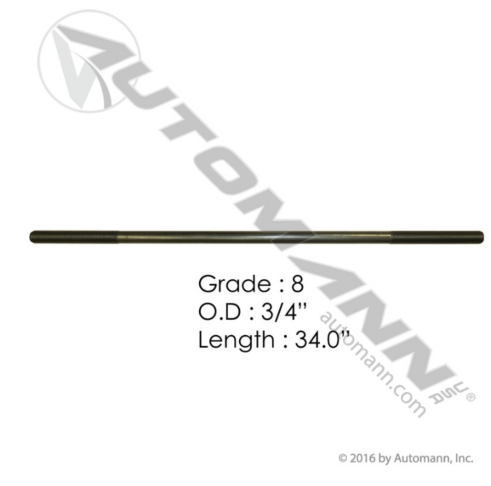 Automann 3/4in X 34in GR8 Threaded Rod