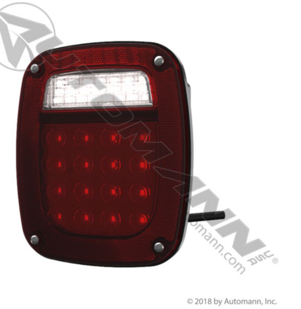 Automann S/T/T Box Light LED w/ o Side Marker Red