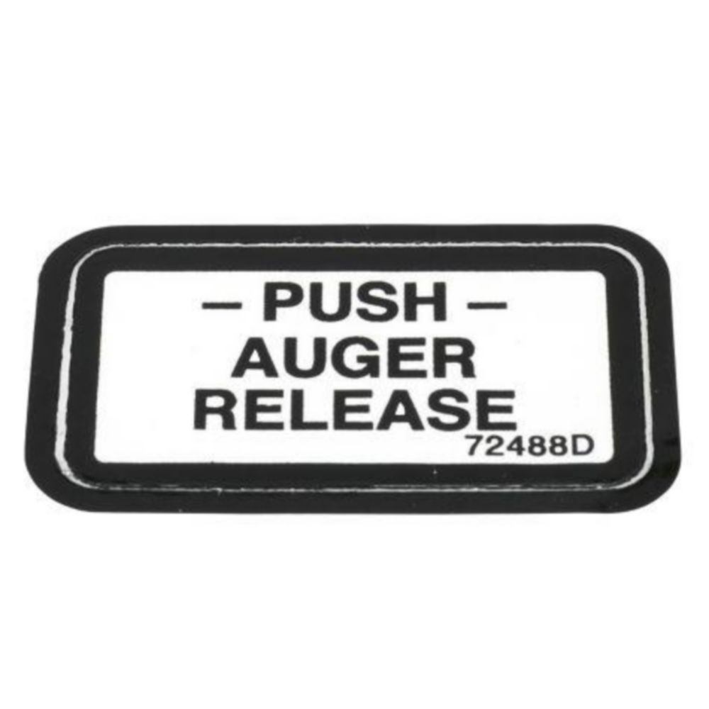 DECAL - AUGER RELEASE