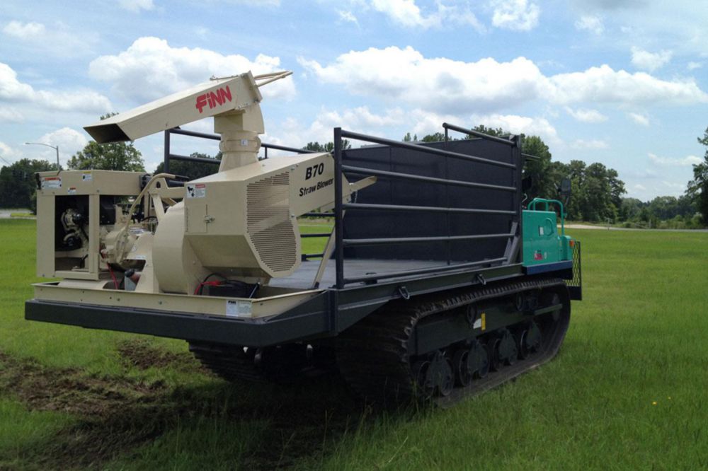 Skid Mounted Track Straw Blower