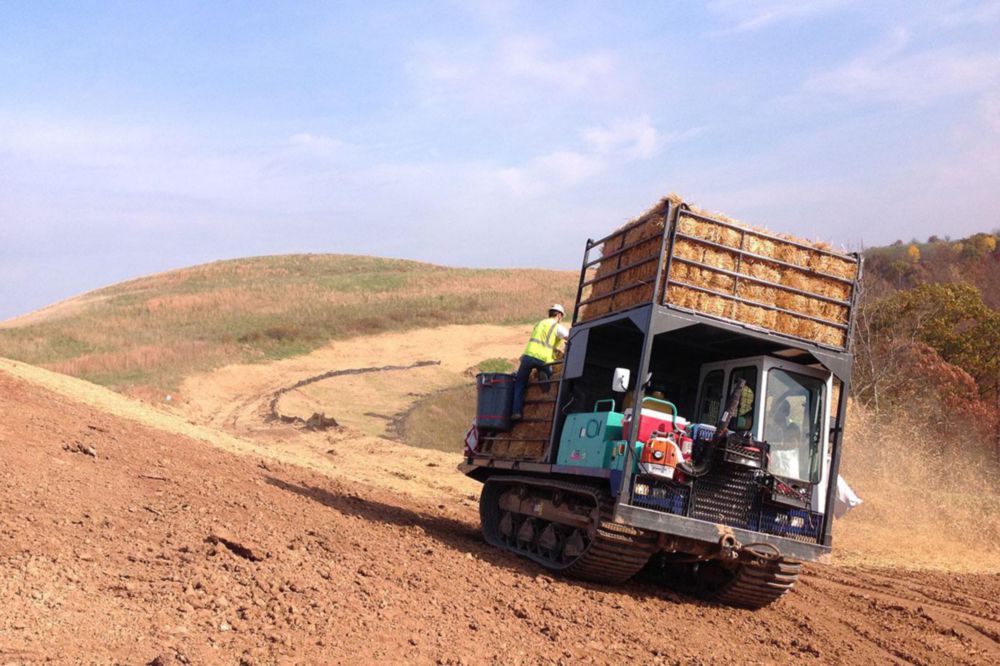 Skid Mounted Track Straw Blower