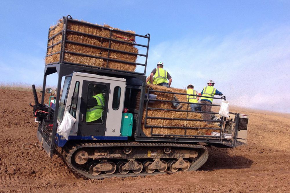 Skid Mounted Track Straw Blower