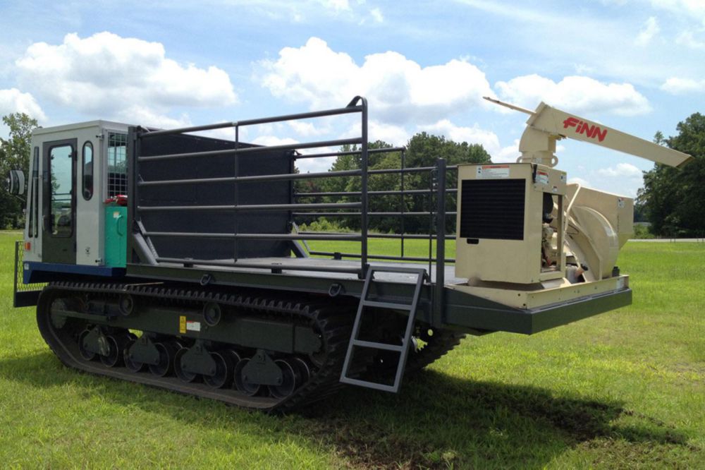 Skid Mounted Track Straw Blower