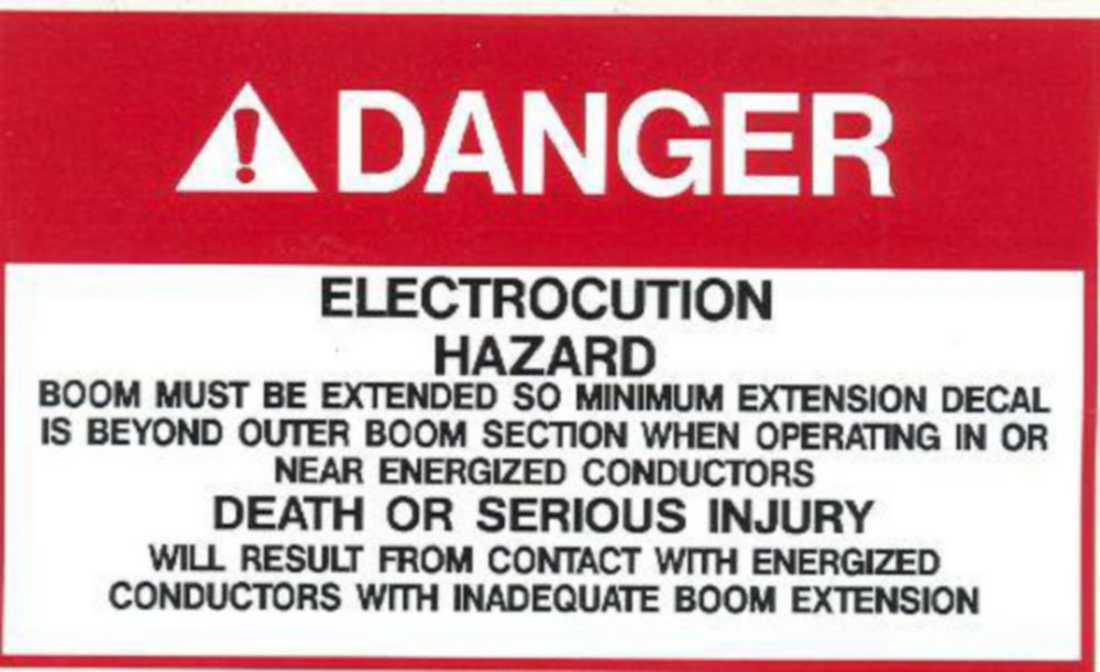 DECAL DANGER ELECTROCUTION HAZ