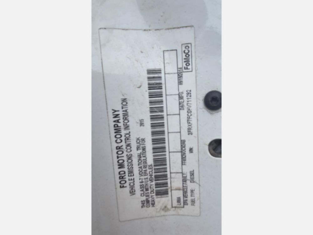 2015 Ford F-750 4x2 Elliott L-60R "Rail Gear Equipped" Aerial Truck