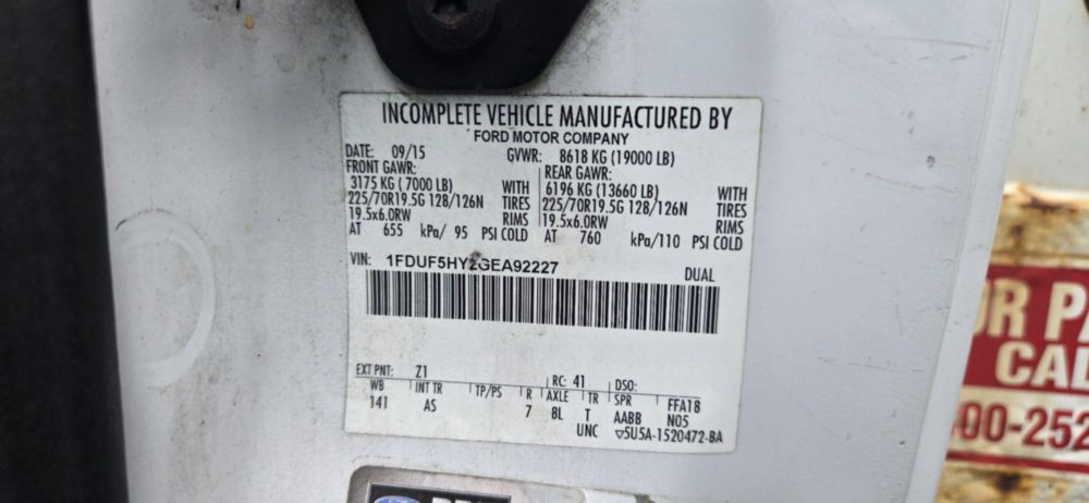 2016 Ford F-550 4x4 "2008" Terex LT-38 Bucket Truck