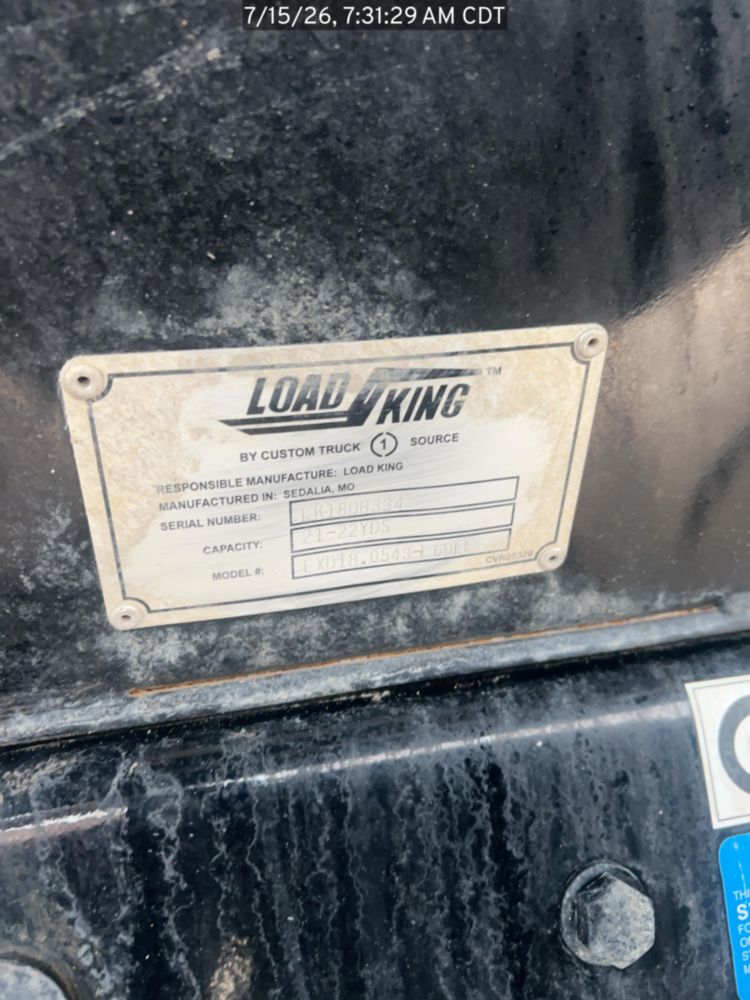 2026 Peterbilt 567 10x4 18' Load King Dump Truck