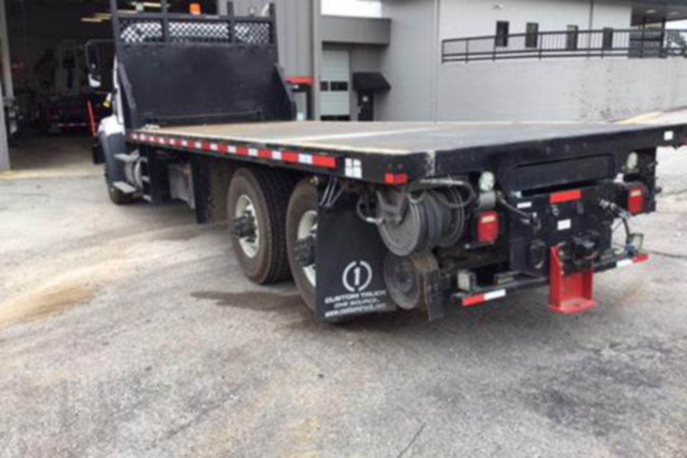HeavyDuty HiRail Flatbed Truck Rental Custom Truck One Source
