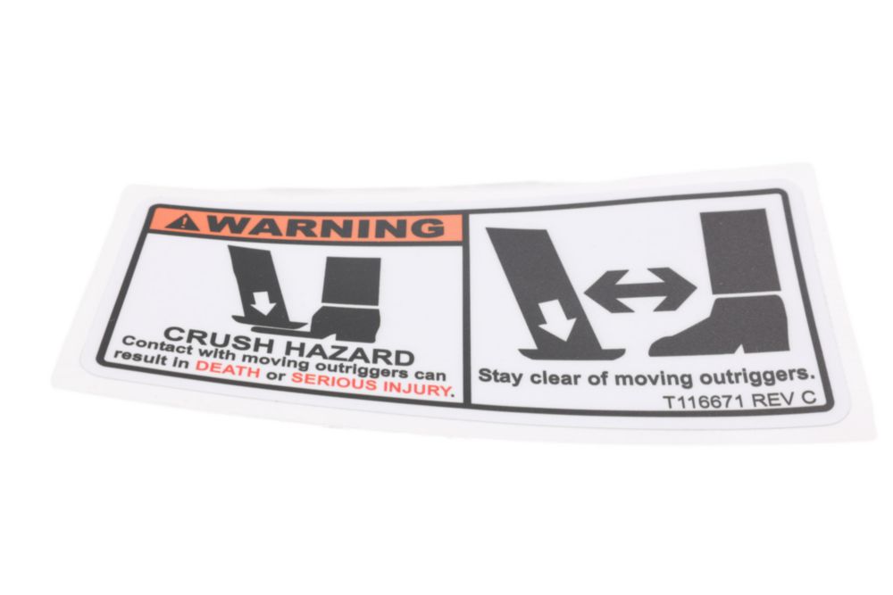 DECAL, A FRAME OUTRIGGER CRUSH