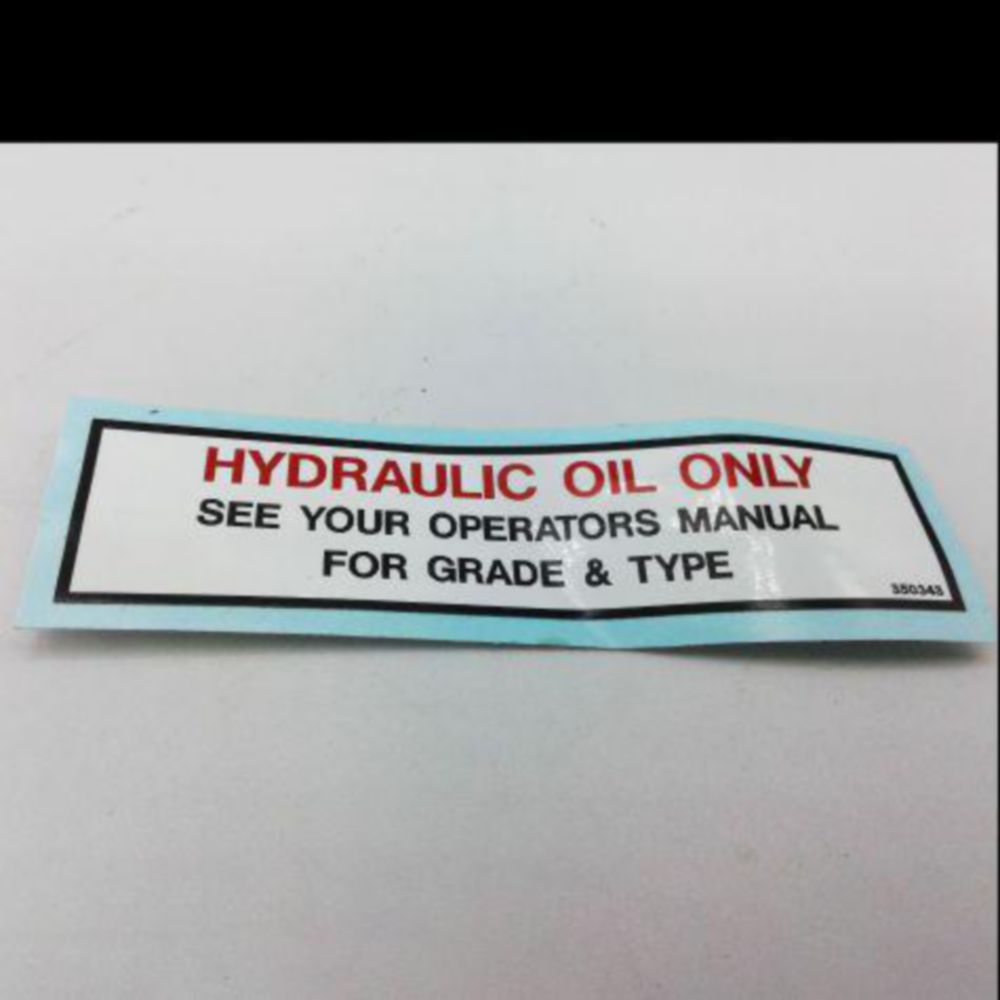 DECAL HYDRAULIC OIL