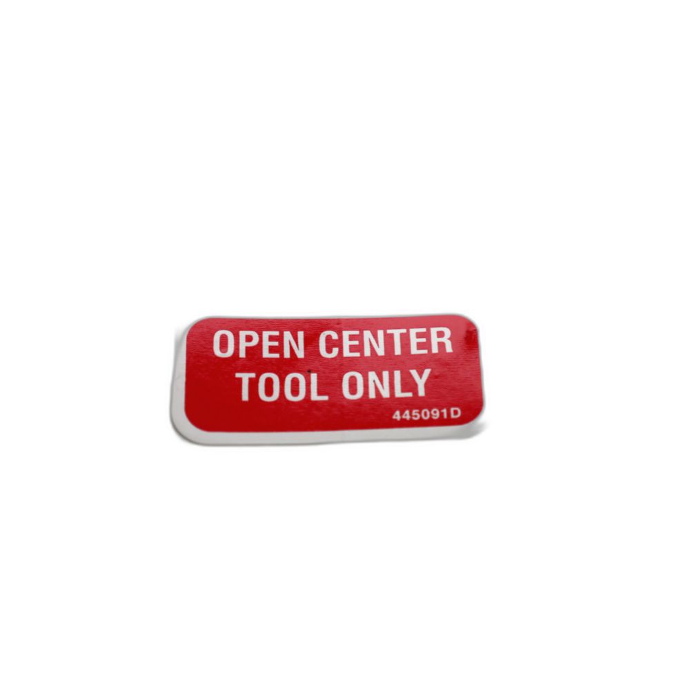 DECAL OPEN CENTER TOOL ONLY D/