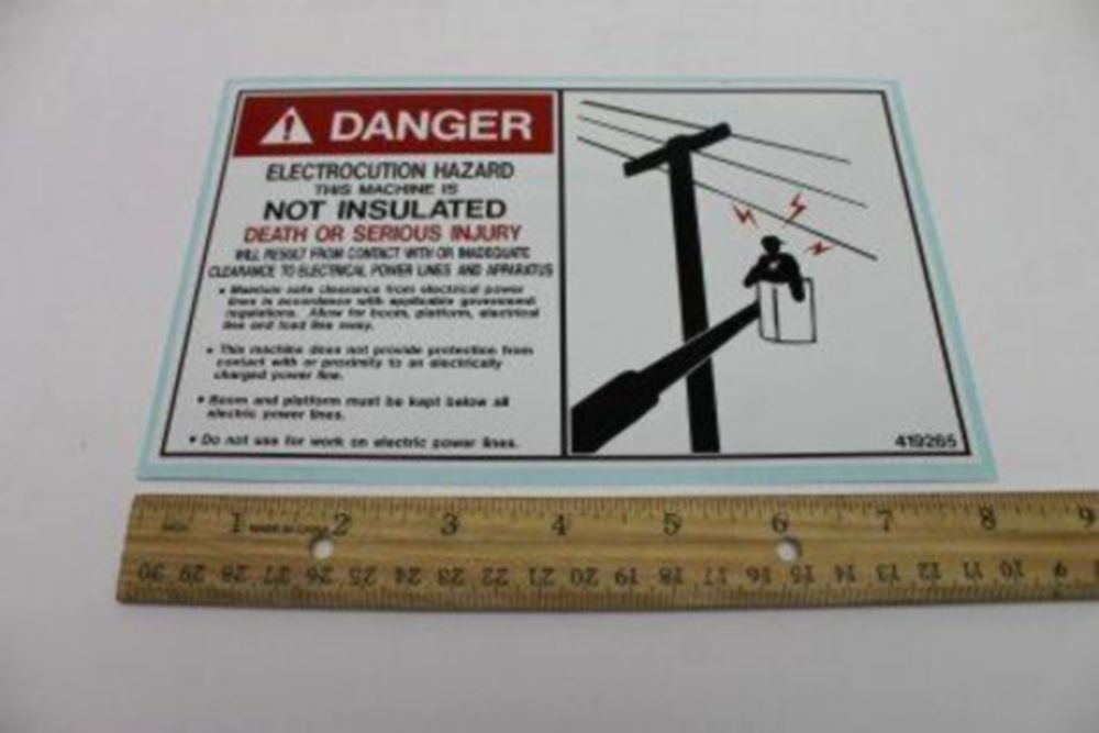 DECAL DANGER NOT INSULATED