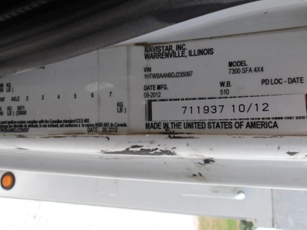 2013 Int'l 7300 4x4 Altec AA-755 Bucket Truck
