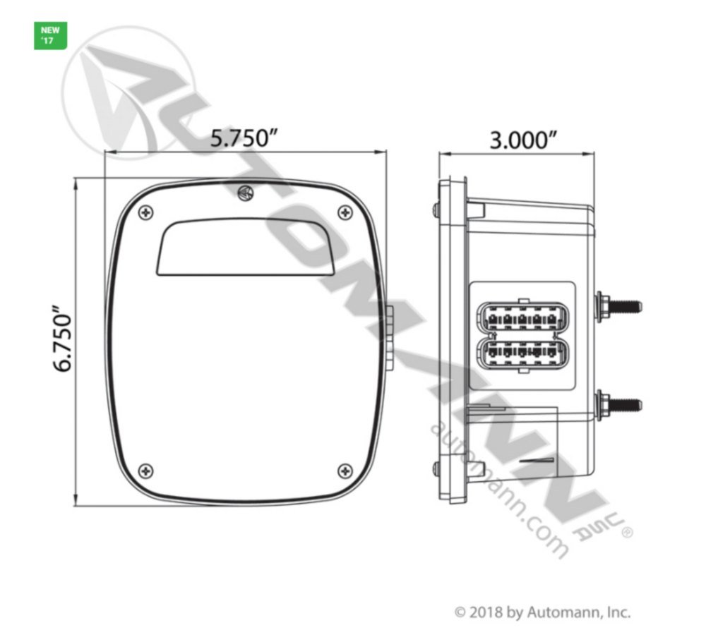 Automann S/T/T Box Light LED Double Metri-Pack