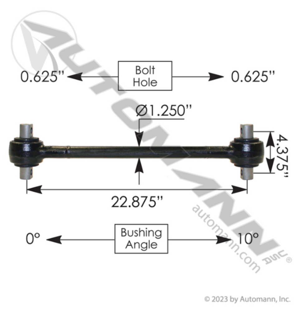 Automann Torque Rod Forged 22.875in Peterbilt