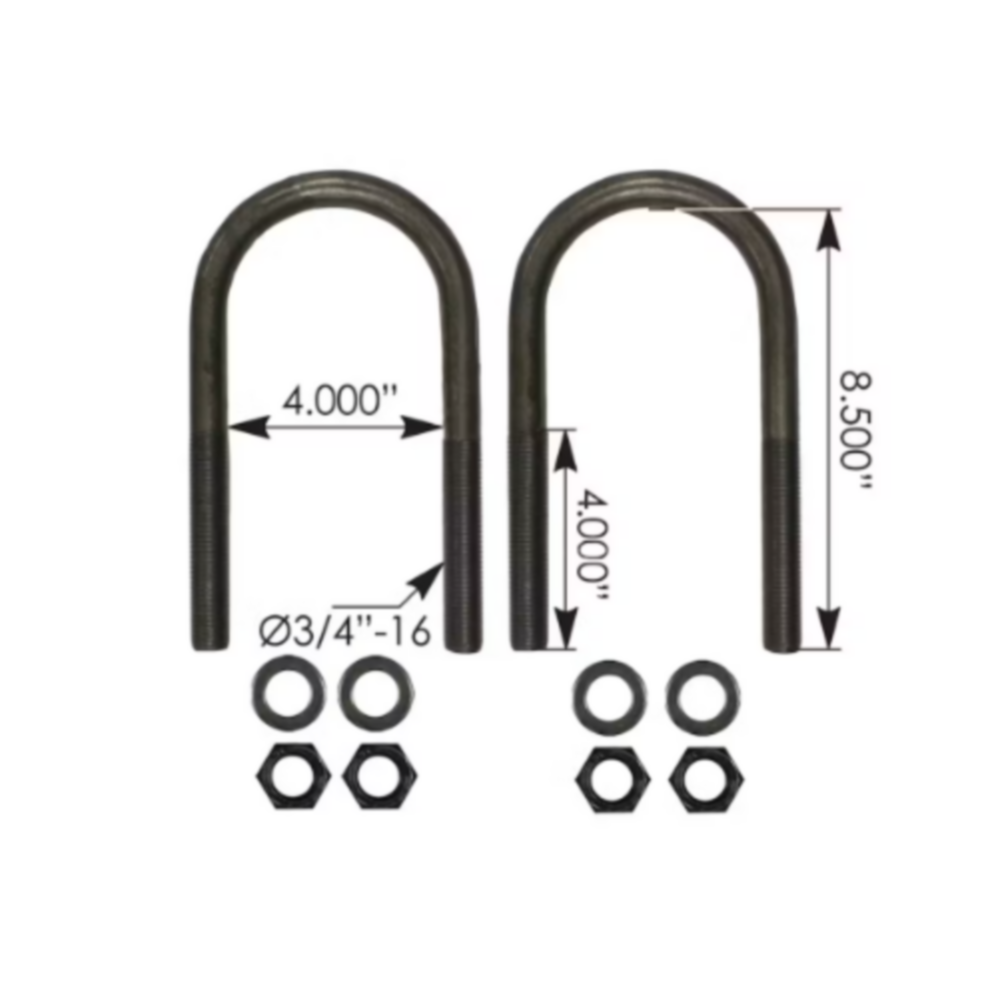 Automann U Bolt Kit 3/4 X 4 X 8in Freightliner