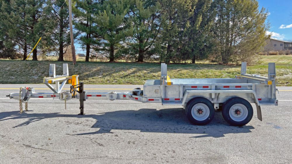 16,400 lbs 37' (Extended) Material Box Pole Trailer