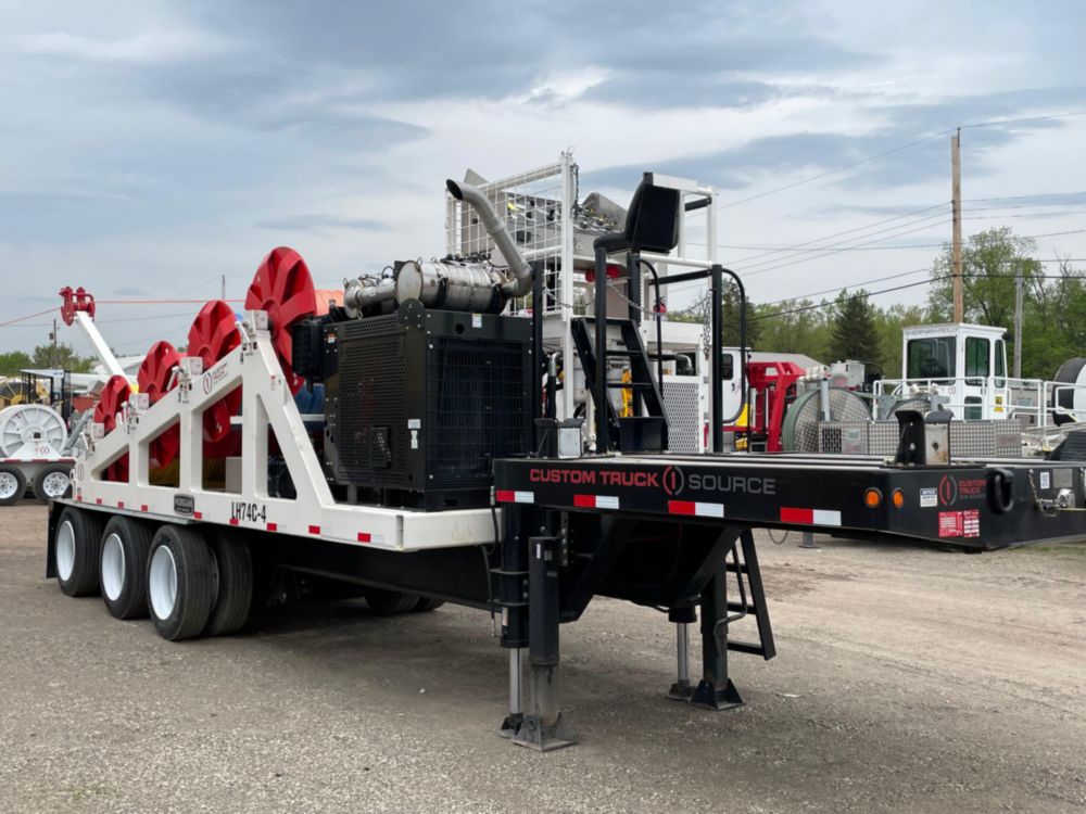 6,000 lbs 25,000 ft of 1/2" rope Four Drum Puller